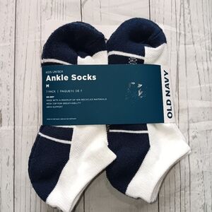 New Old Navy Kids Unisex Ankle Socks 7-Pack Size M(13-3Y)